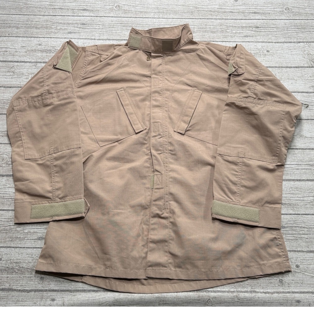 Tru-Spec Shirt Men's Large Long Brown Ripstop Combat Tactical Response Workwear